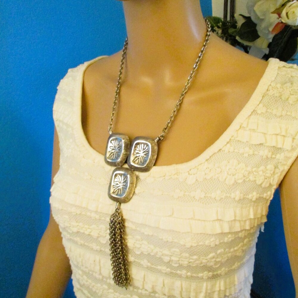 TORTOLANI Sterling over Pewter  Runway Starburst Pendant Necklace